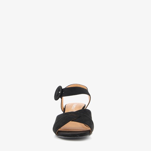 Dames sandalen met hak zwart