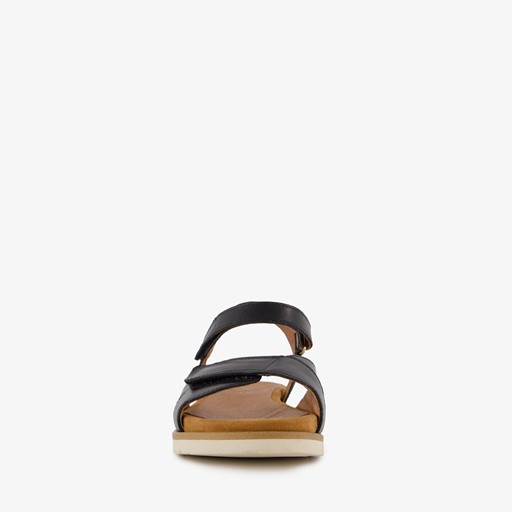 Leren dames sandalen zwart