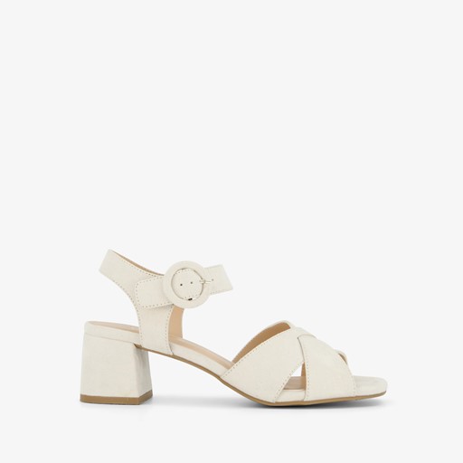Dames sandalen met hak beige
