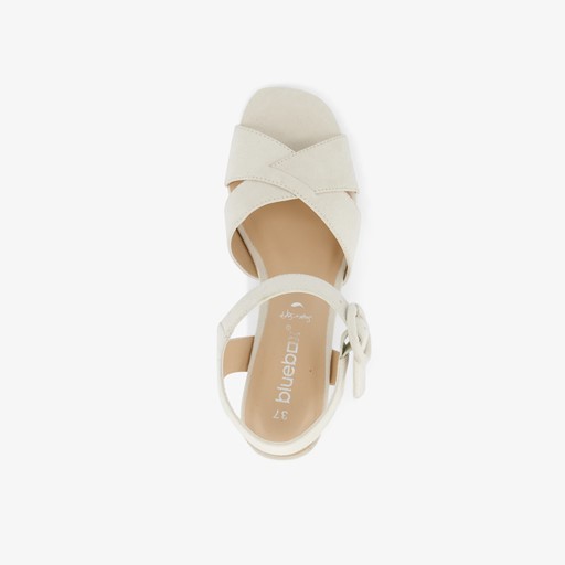 Dames sandalen met hak beige