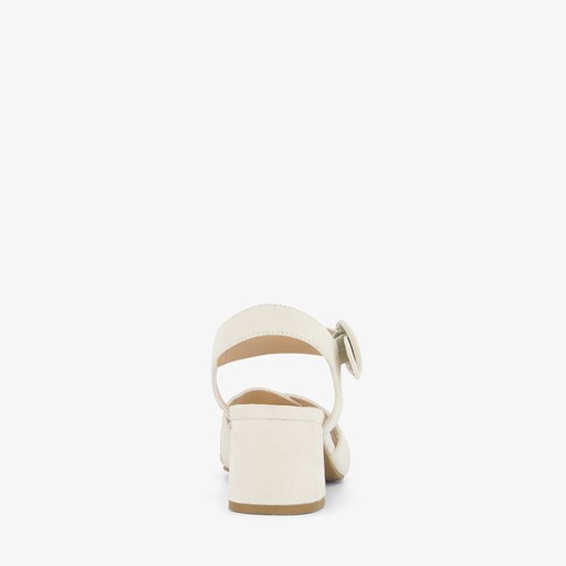 Dames sandalen met hak beige