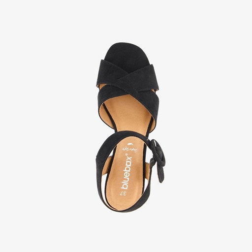 Dames sandalen met hak zwart