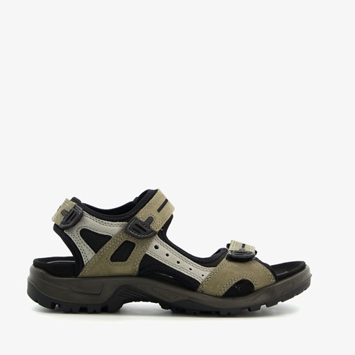 ECCO Off Road leren heren sandalen zwart groen