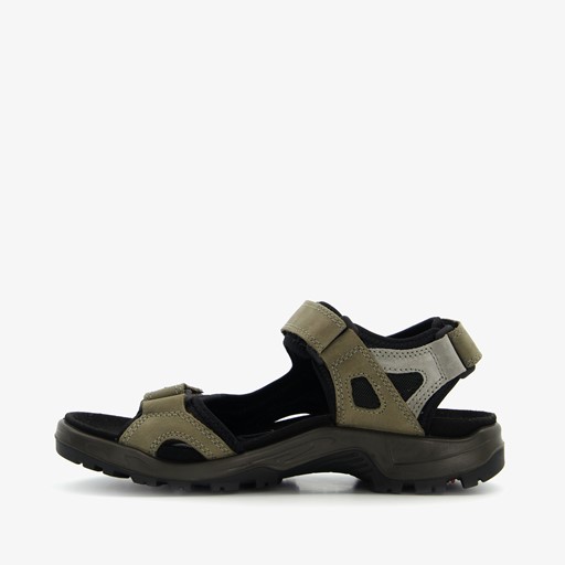 ECCO Off Road leren heren sandalen zwart groen