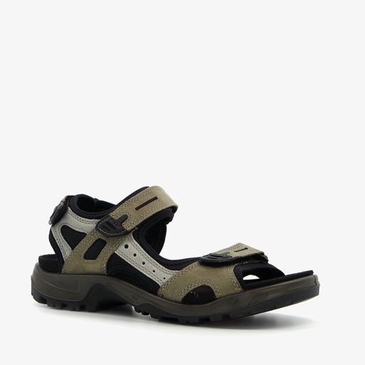 ECCO Off Road leren heren sandalen zwart groen