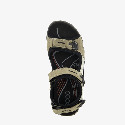 ECCO Off Road leren heren sandalen zwart groen
