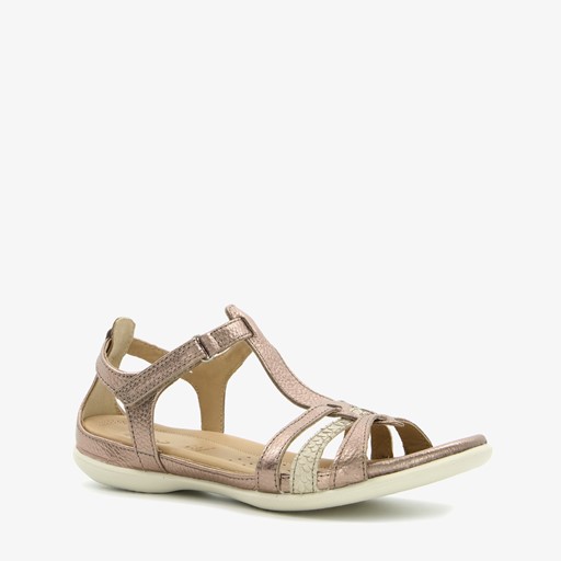 ECCO Flash leren dames sandalen goud