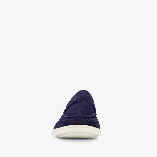Suede heren instappers blauw