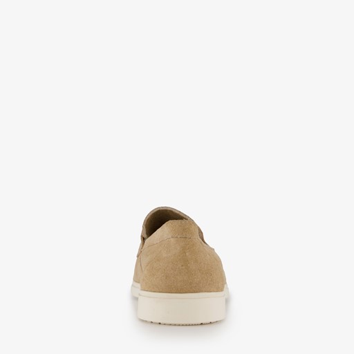 Suede heren instappers beige