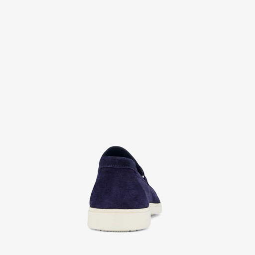 Suede heren instappers blauw