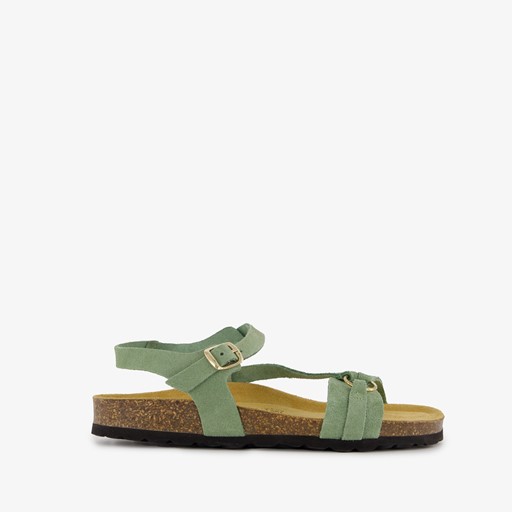 Leren dames sandalen groen
