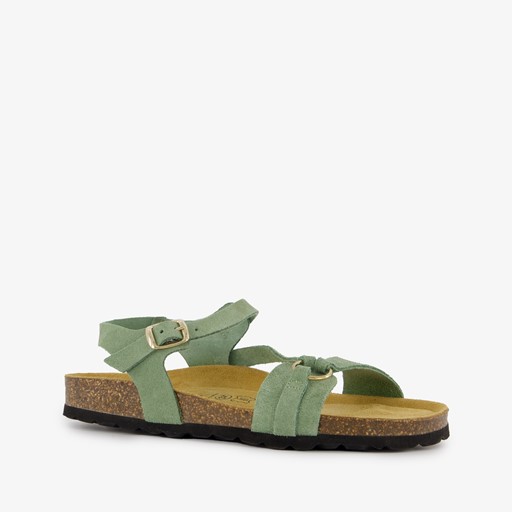 Leren dames sandalen groen