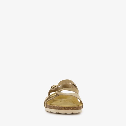 Leren dames sandalen beige