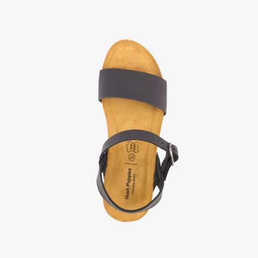 Leren dames sandalen met sleehak
