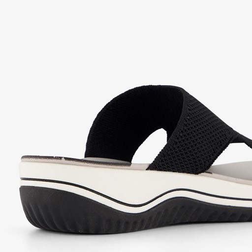Dames slippers zwart wit