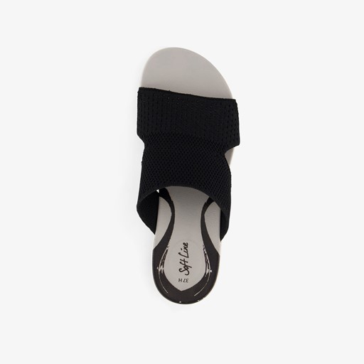 Dames slippers zwart wit