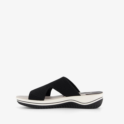 Dames slippers zwart wit