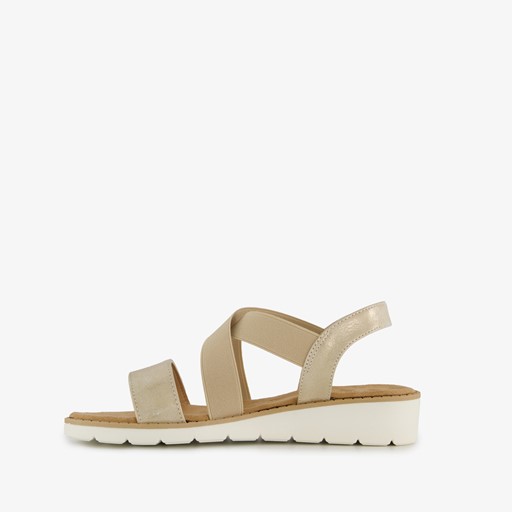 Dames sandalen beige goud