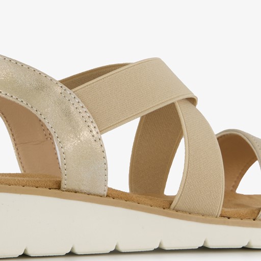 Dames sandalen beige goud