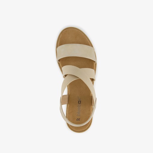 Dames sandalen beige goud
