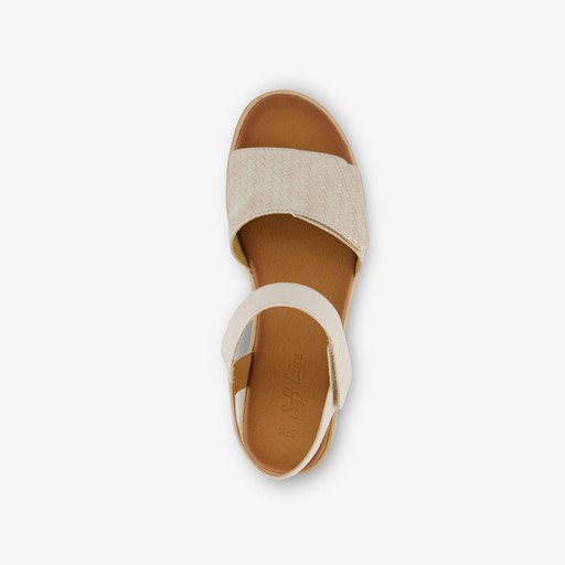 Dames sandalen beige goud