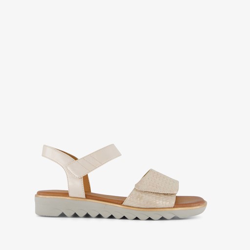 Dames sandalen beige goud