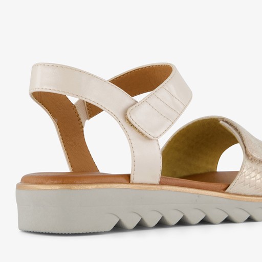 Dames sandalen beige goud