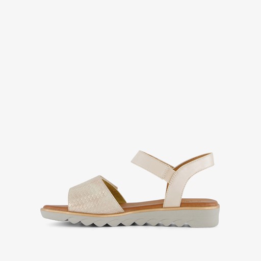 Dames sandalen beige goud