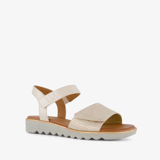Dames sandalen beige goud