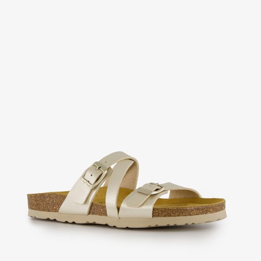 Dames bio slippers goud