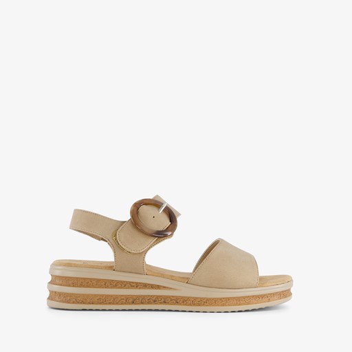 Dames sandalen beige bruin