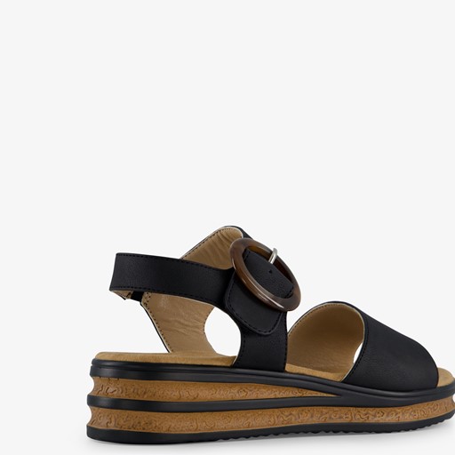 Dames sandalen zwart bruin