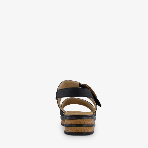 Dames sandalen zwart bruin