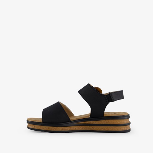 Dames sandalen zwart bruin