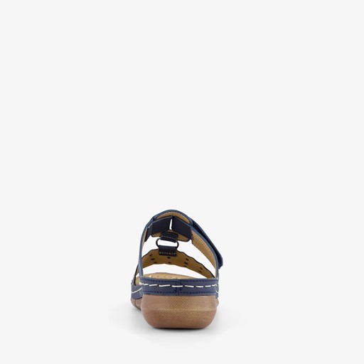 Dames slippers met perforaties blauw