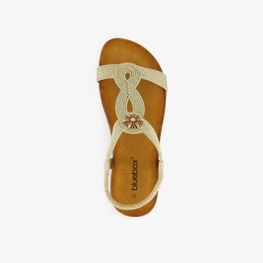 Gevlocthend dames sandalen goud