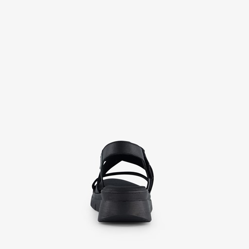 Leren dames sandalen zwart