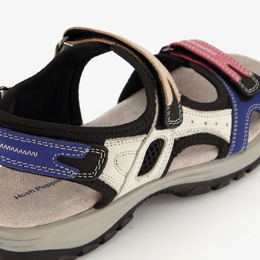 Leren dames sandalen beige roze