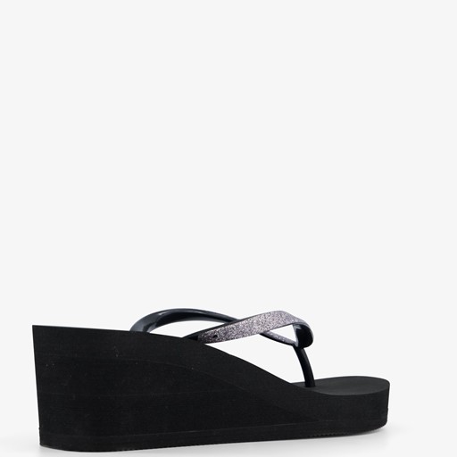 Dames teenslippers met sleehak