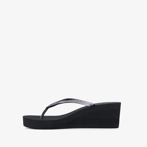 Dames teenslippers met sleehak