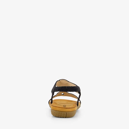 Gevlochten dames sandalen zwart