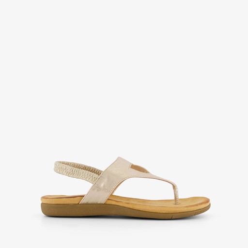 Gevlochten dames sandalen goud