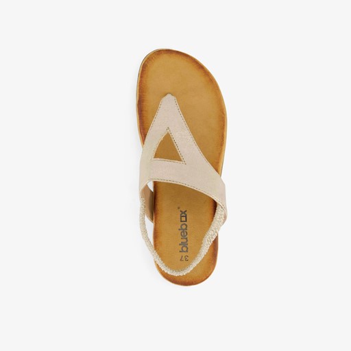 Gevlochten dames sandalen goud