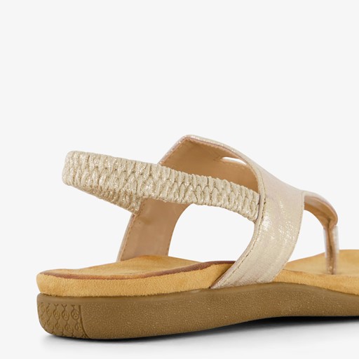 Gevlochten dames sandalen goud