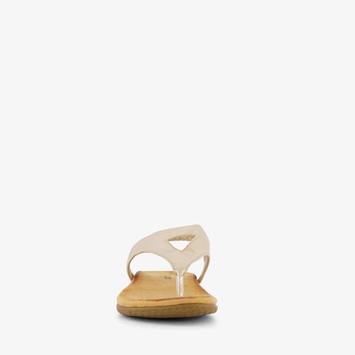 Gevlochten dames sandalen goud