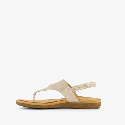 Gevlochten dames sandalen goud