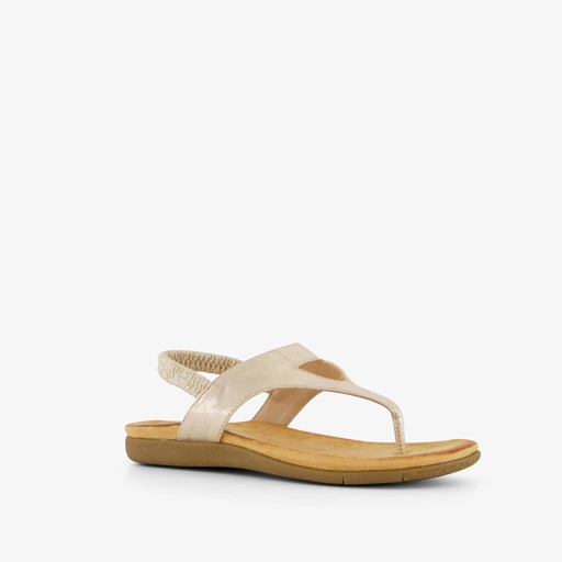 Gevlochten dames sandalen goud
