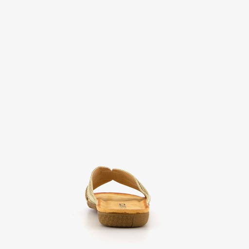 Dames slippers met glitter goud