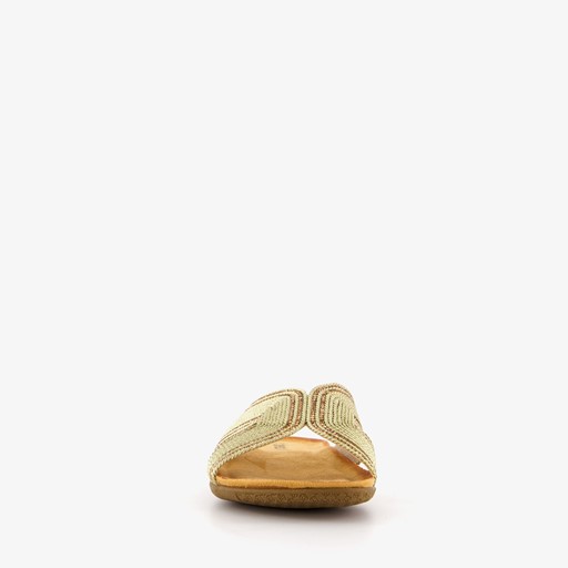 Dames slippers met glitter goud