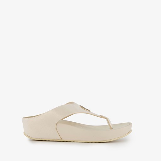 Dames teenslippers beige